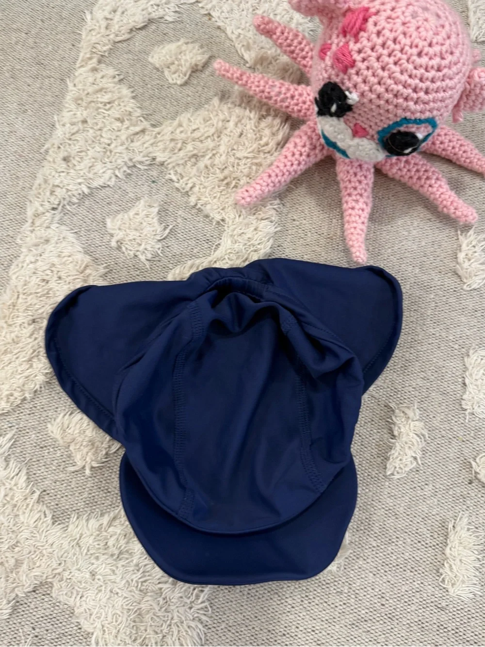 Hanna Andersson Navy Hat with Neck Flap